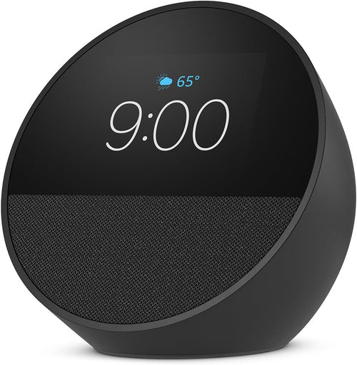 Amazon Echo Spot (newest model), Great for nightstands, offices and kitchens, Smart alarm clock with Alexa+ Early Access, Black
